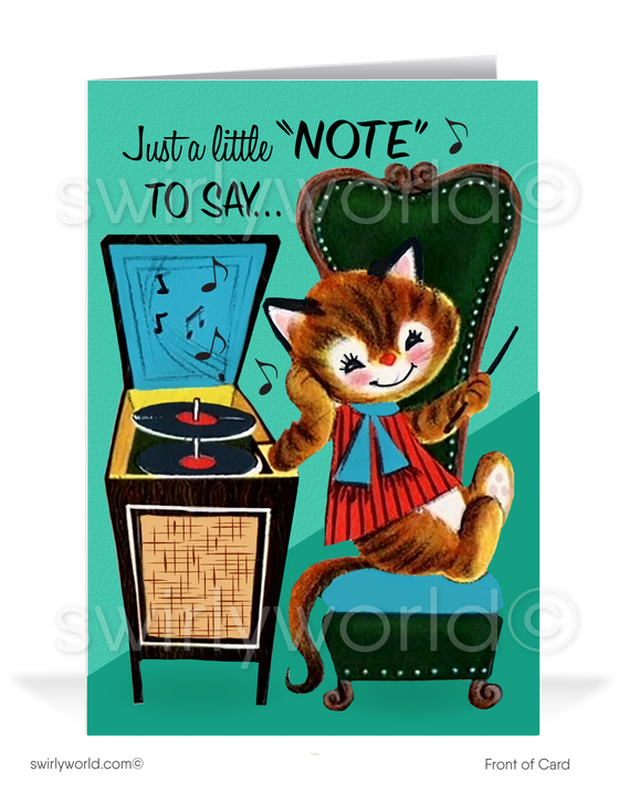 1950's Cute Retro Mid-Century Modern Vintage Happy Birthday Cards