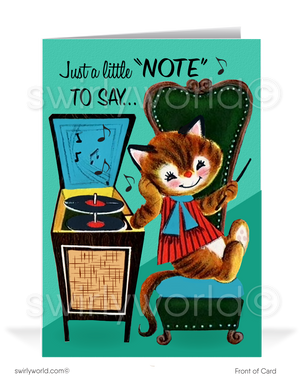 1950's Cute Retro Mid-Century Modern Vintage Happy Birthday Cards