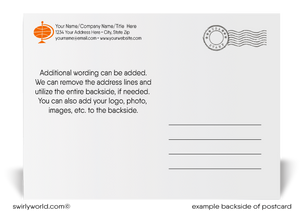 Retro Modern Happy Birthday Postcards for Business