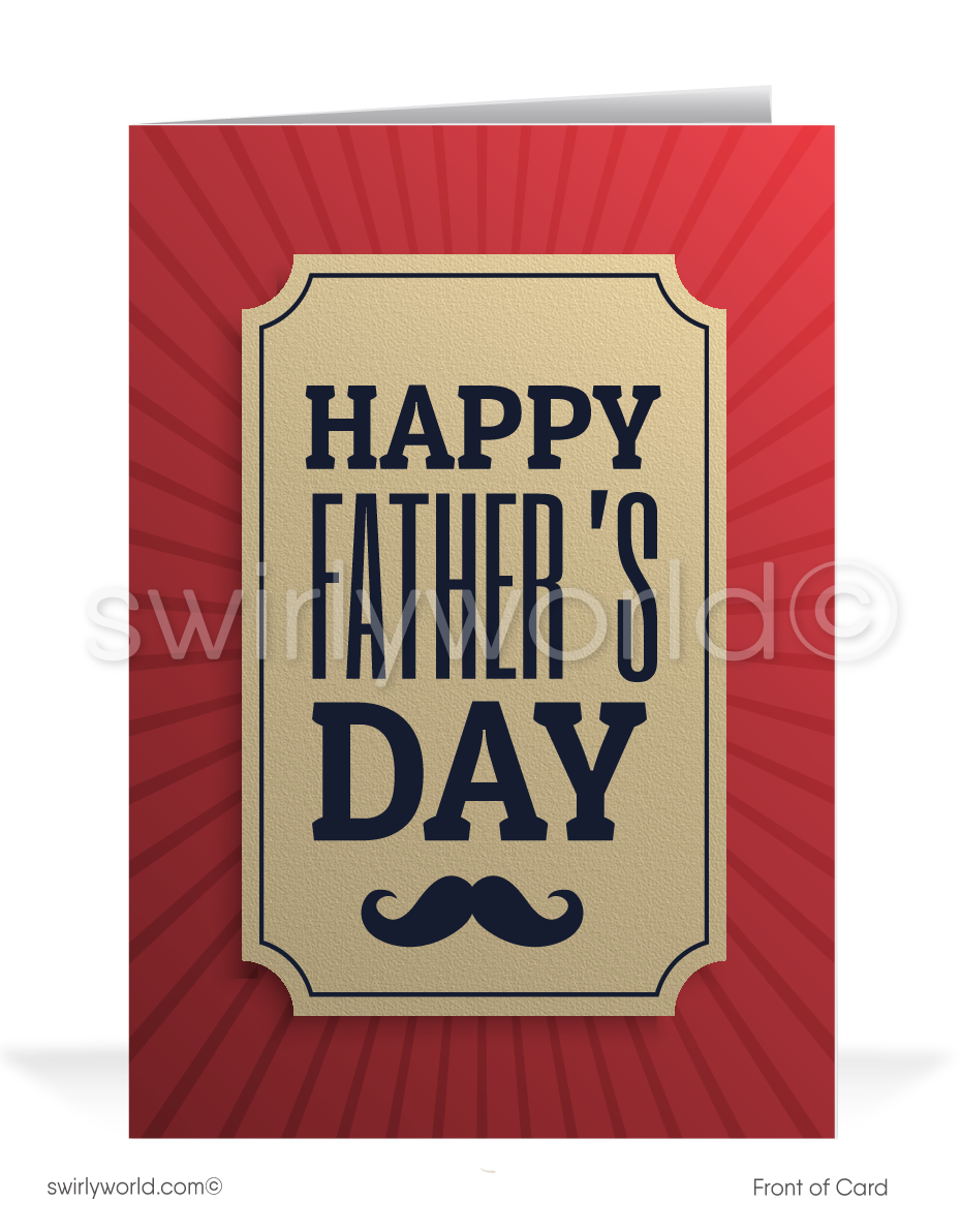 Business Happy Father's Day Cards for Customers - swirly-world-design 