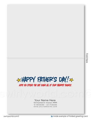 Superhero Dad Business Happy Father's Day Cards for Clients