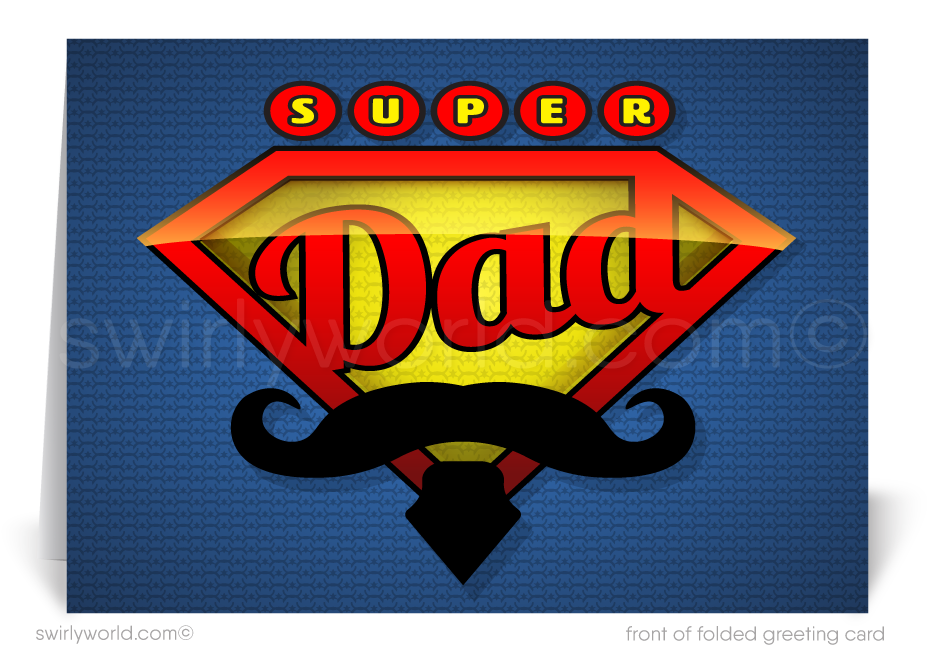 Superhero Dad Business Happy Father's Day Cards for Clients
