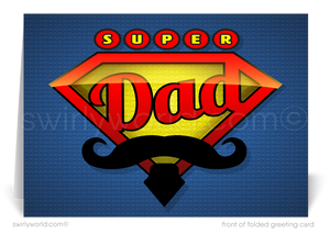 Superhero Dad Business Happy Father's Day Cards for Clients