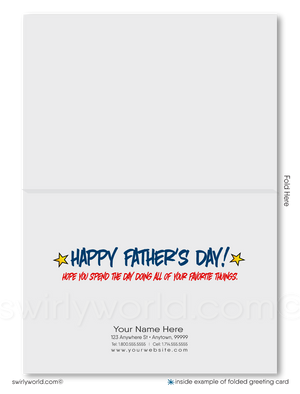 Superhero Rad Dad Business Happy Father's Day Cards for Clients