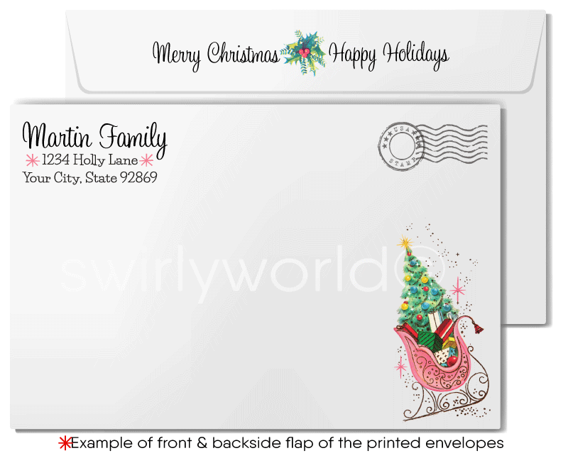 Vintage Retro 1960s Christmas Holiday Cards