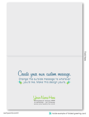 Atomic Retro Modern Mid-Century Pattern Business Thank You Note Cards