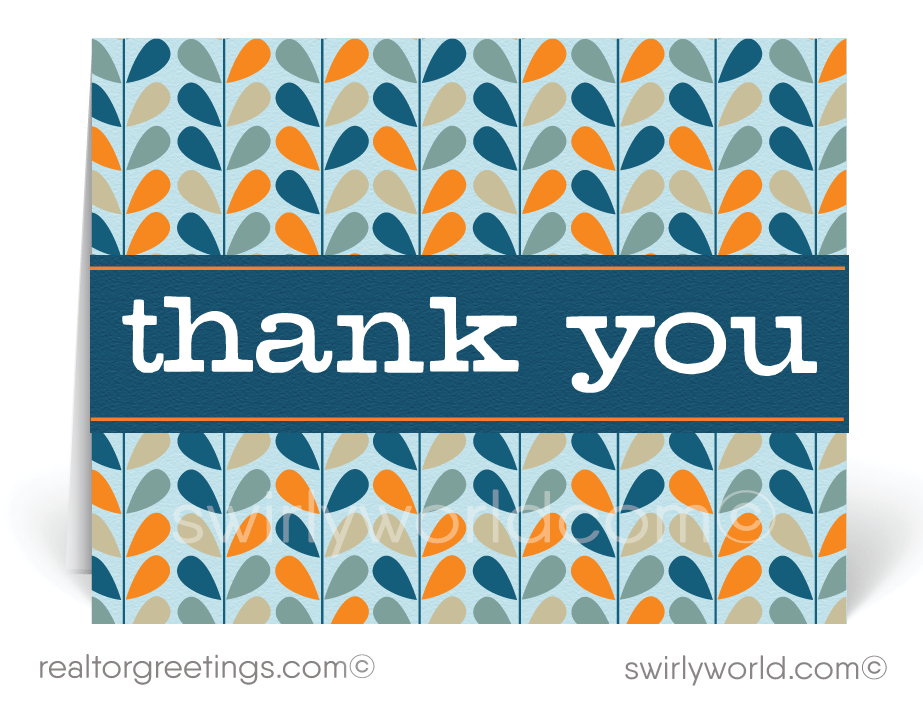 Retro Atomic Modern Mid-Century Style Note Cards