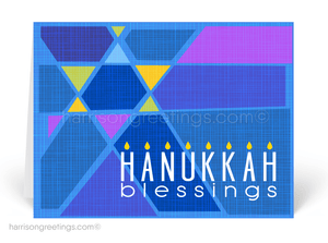 Retro Modern Hanukkah Greeting Cards