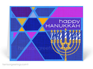 Retro Modern Hanukkah Greeting Cards