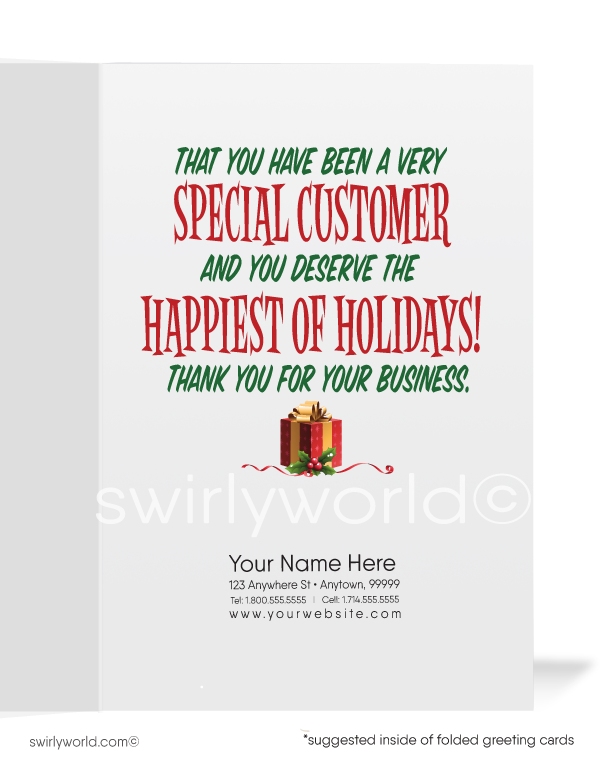 Technology Santa Christmas Cards for Business