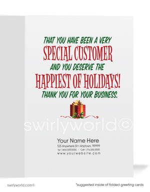 Technology Santa Christmas Cards for Business