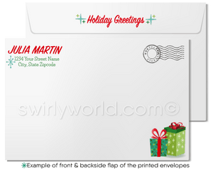 Rockabilly Pinup Girl Christmas Holiday Cards for Women