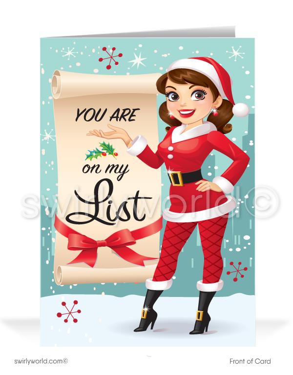Cute Merry Christmas Company Holiday Greeting Cards for Realtor Woman in Business. 