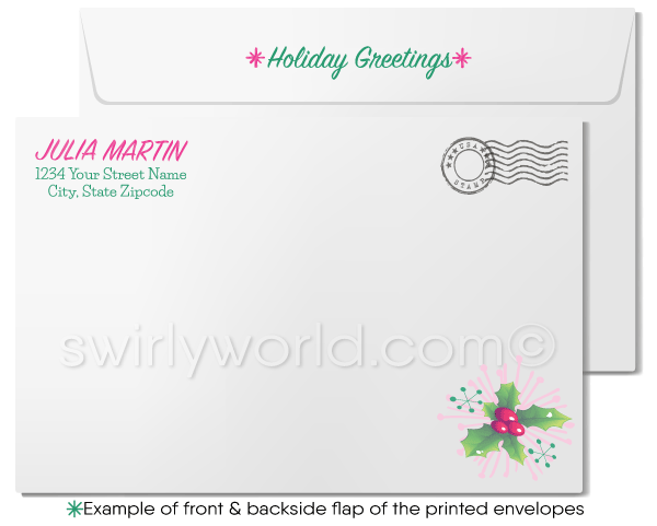 Cute Merry Christmas Holiday Greeting Cards for Women in Business