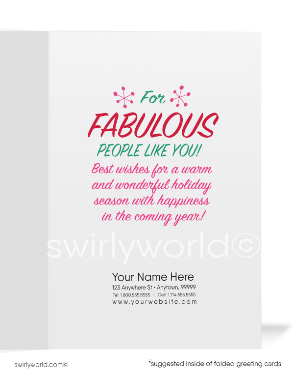 Merry Christmas Company Holiday Cards for Realtor Woman in Business