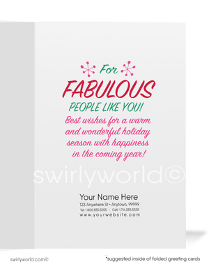 Merry Christmas Company Holiday Cards for Realtor Woman in Business
