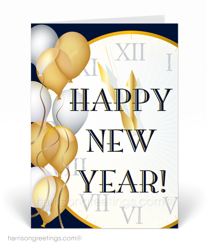Traditional Professional Business Happy New Year Cards