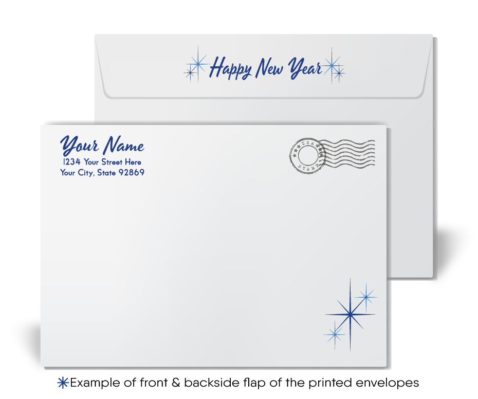 2022 Business Professional Happy New Year Cards for Clients