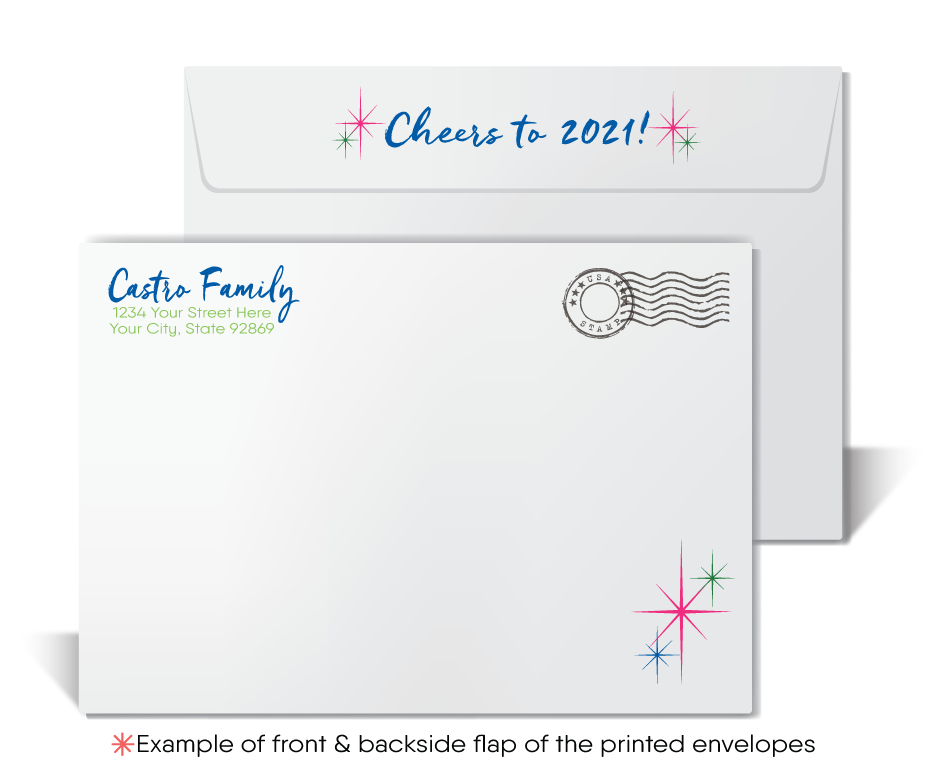 2022 Celebration Happy New Year Greeting Cards