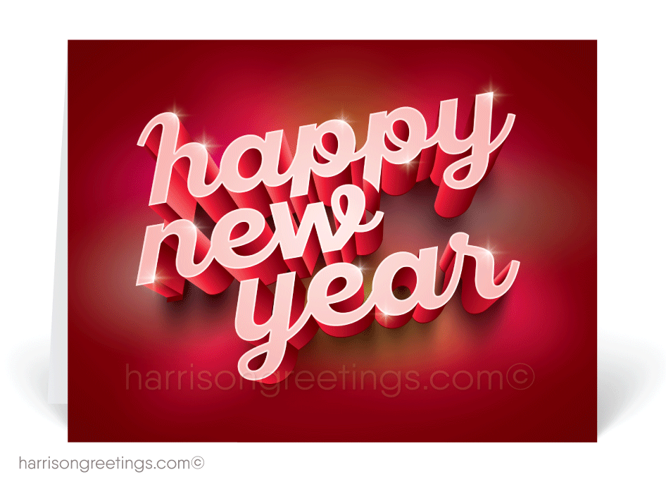 Contemporary 2019 Happy New Year Cards