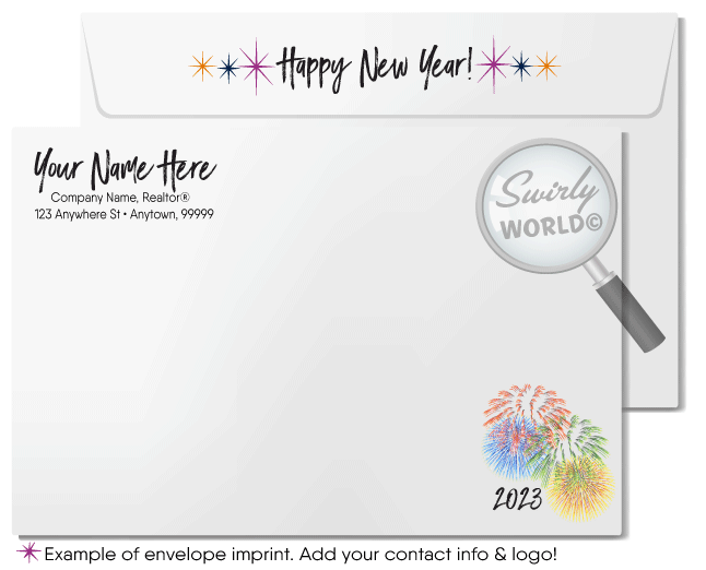 2023 Realtor Happy New Year Greeting Cards for Clients