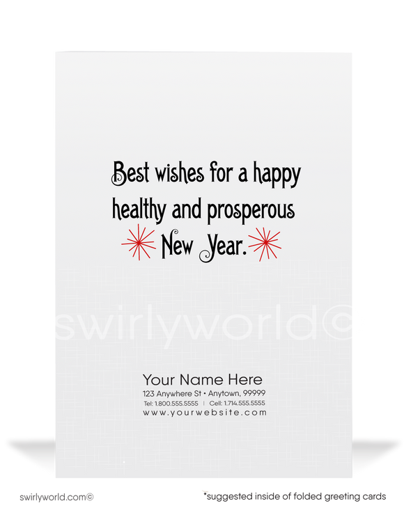 1920s Art Deco Vintage Happy New Year Cards