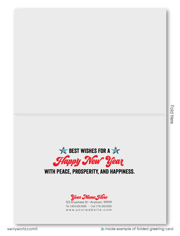 2023 Atomic Mid-Century Retro Modern Happy New Year Design