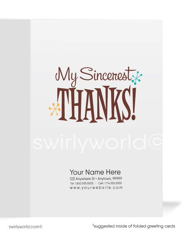 Women in Business "Expresso My Thanks" Retro Thank You Cards for Clients