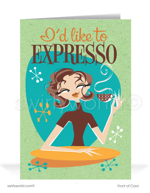 Women in Business "Expresso My Thanks" Retro Thank You Cards for Clients