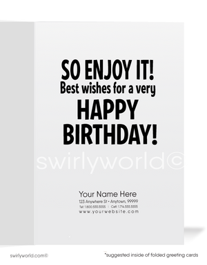 Funny Businessman Happy Birthday Cards for Customers