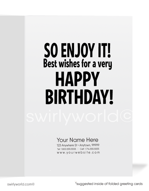 Funny Businessman Happy Birthday Cards for Customers