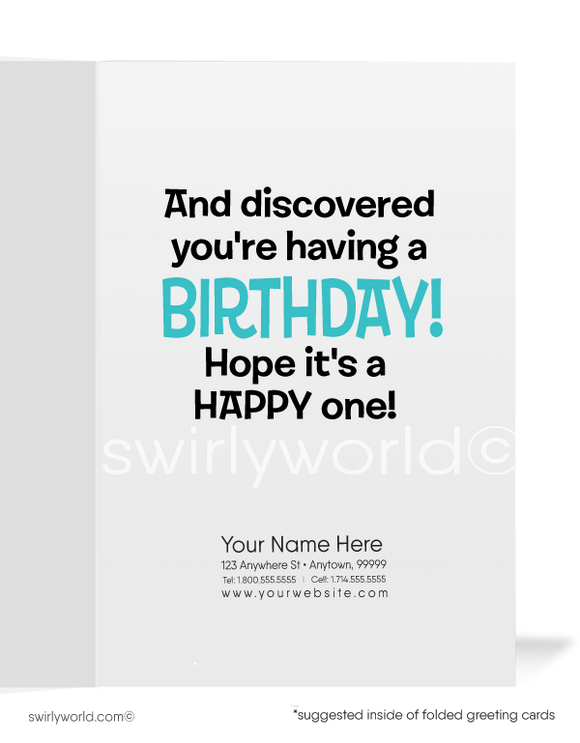 Detective Business Happy Birthday Cards for Customers