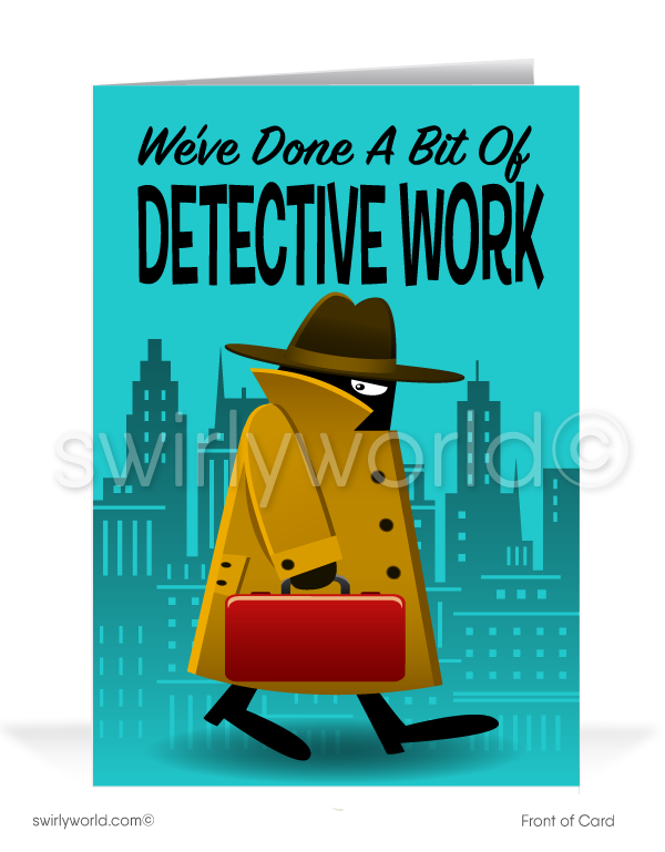 Detective Business Happy Birthday Cards for Customers