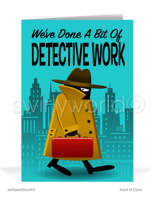 Detective Business Happy Birthday Cards for Customers