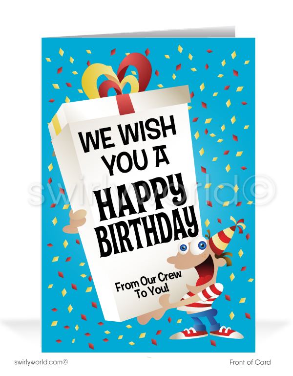 Humorous From the Office Happy Birthday Cards for Customers