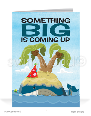 "Whopper of a Birthday" Business Birthday Cards for Customers