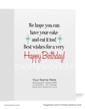 Cute Retro Pin-up Girl Funny Business Happy Birthday Cards