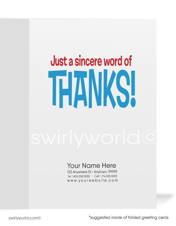 Political Humorous Business Thank You Cards for Customers