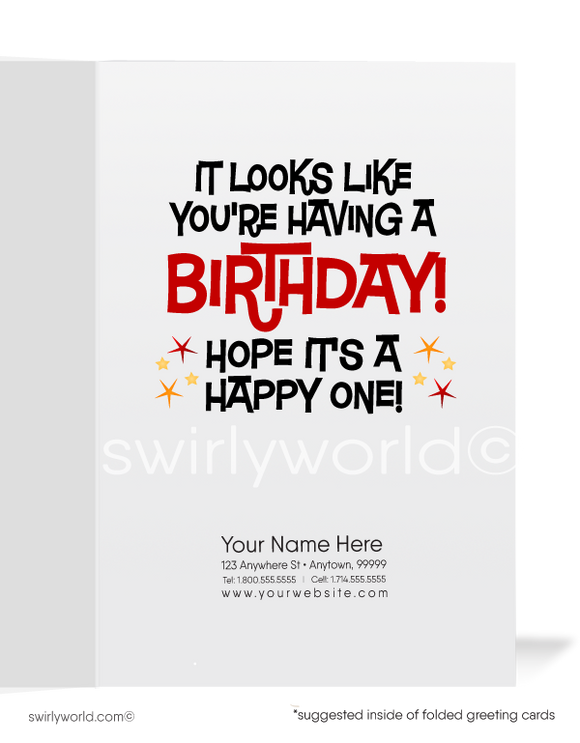 Clever Fortune Teller Business Happy Birthday Cards for Clients