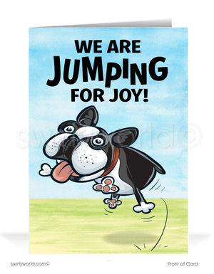 French BullDog Customer Business Thank You Cards