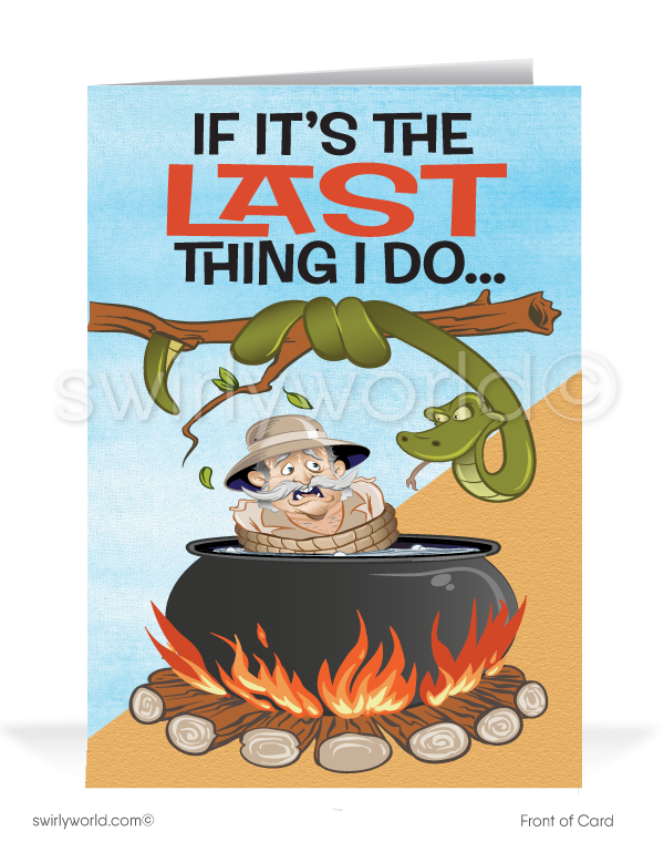 Humorous Business Happy Birthday Cards for Customers