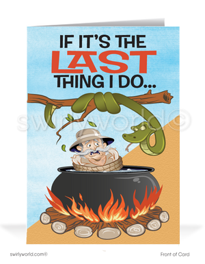 Humorous Business Happy Birthday Cards for Customers