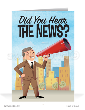 Humorous Businessman Thank You Cards for Business Professionals