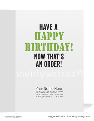 Funny Military Business Happy Birthday Cards for Customers