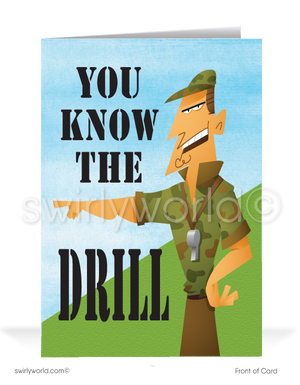 Funny Military Business Happy Birthday Cards for Customers