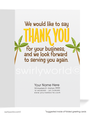 Giraffe Humorous Business Thank You Cards for Customers