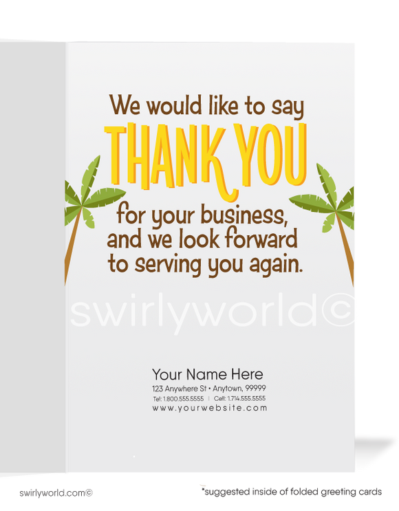 Giraffe Humorous Business Thank You Cards for Customers