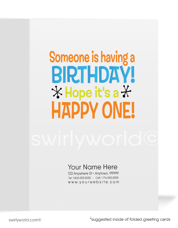 Clever Little Bird Business Happy Birthday Cards for Customers