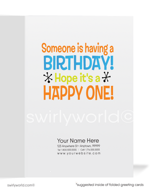 Clever Little Bird Business Happy Birthday Cards for Customers