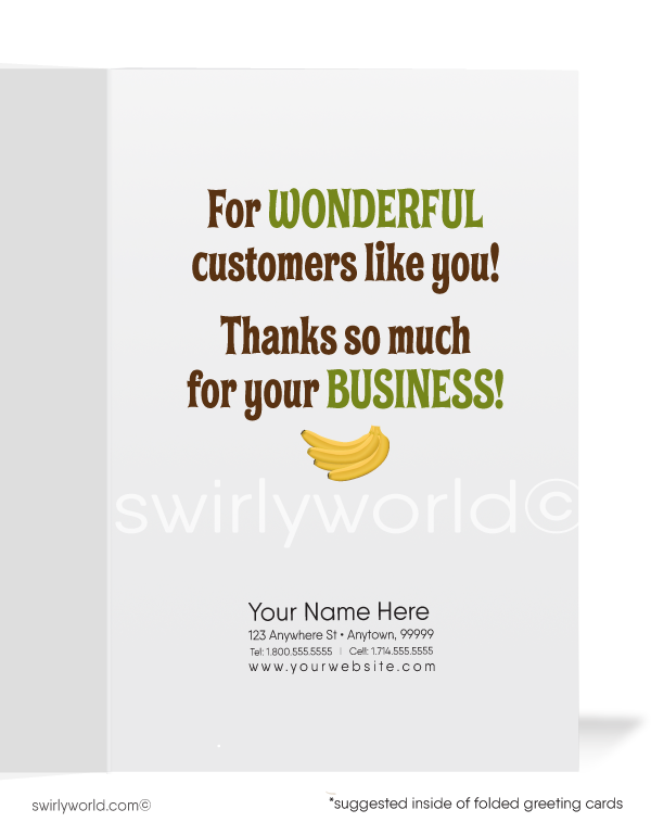 "We Are Bananas For Your Business" Funny Thank You Cards